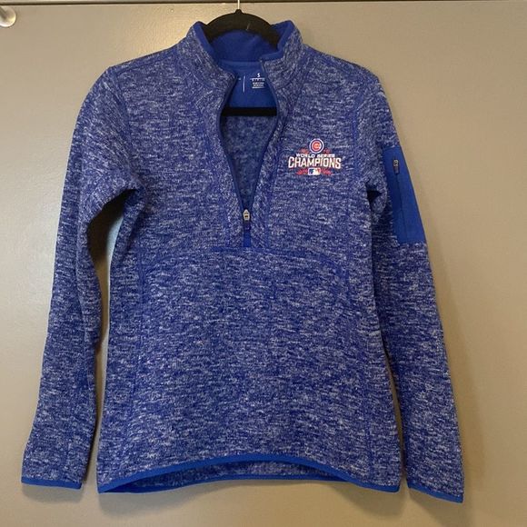 ANTIGUA CHICAGO CUBS 2016 MLB World Series Champions Fortune Half-Zip Pullover - Picture 3 of 5